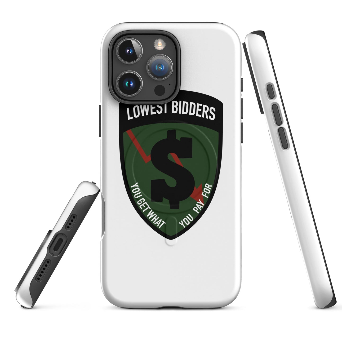 Magsafe Tough Case for iPhone | The Lowest Bidders | Shield Logo