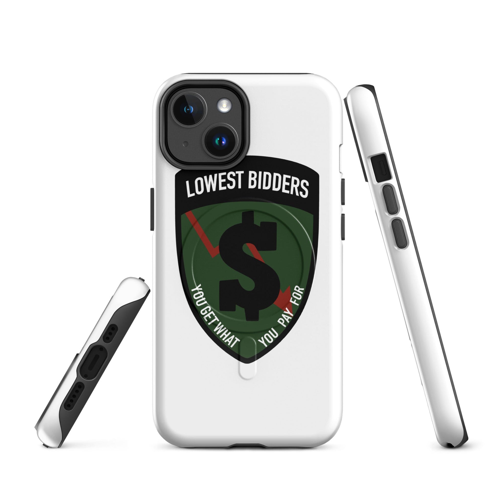 Magsafe Tough Case for iPhone | The Lowest Bidders | Shield Logo