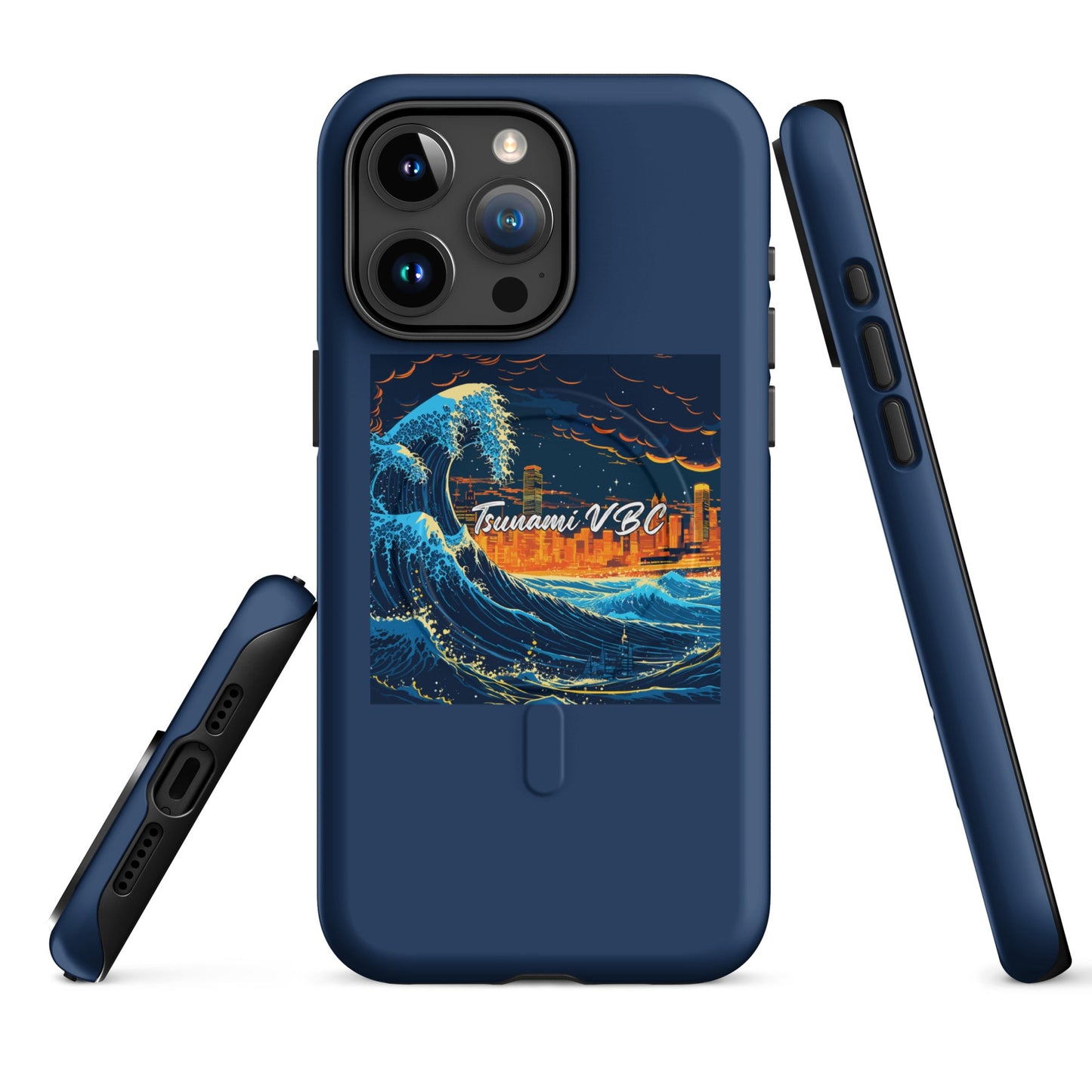 Magsafe Tough Case for iPhone | Tsunami Volleyball Club | Glow Tide Athletics Logo
