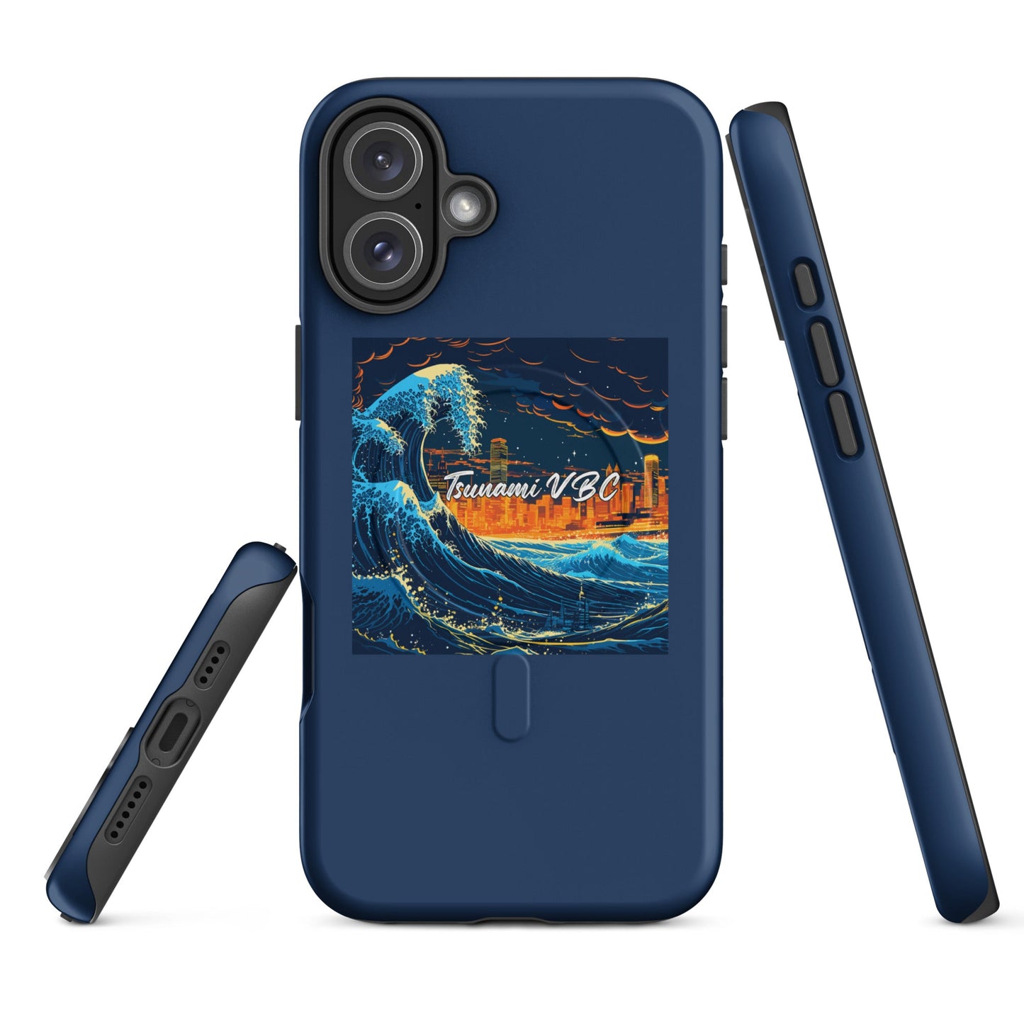 Magsafe Tough Case for iPhone | Tsunami Volleyball Club | Glow Tide Athletics Logo