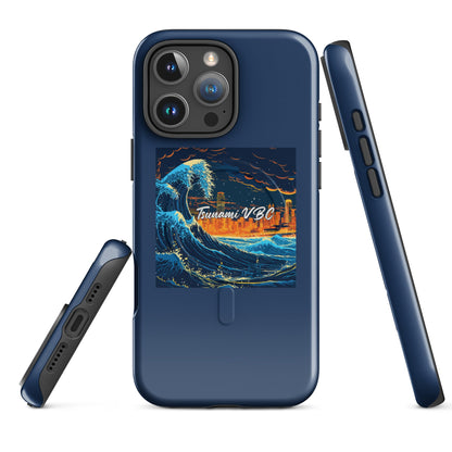 Magsafe Tough Case for iPhone | Tsunami Volleyball Club | Glow Tide Athletics Logo