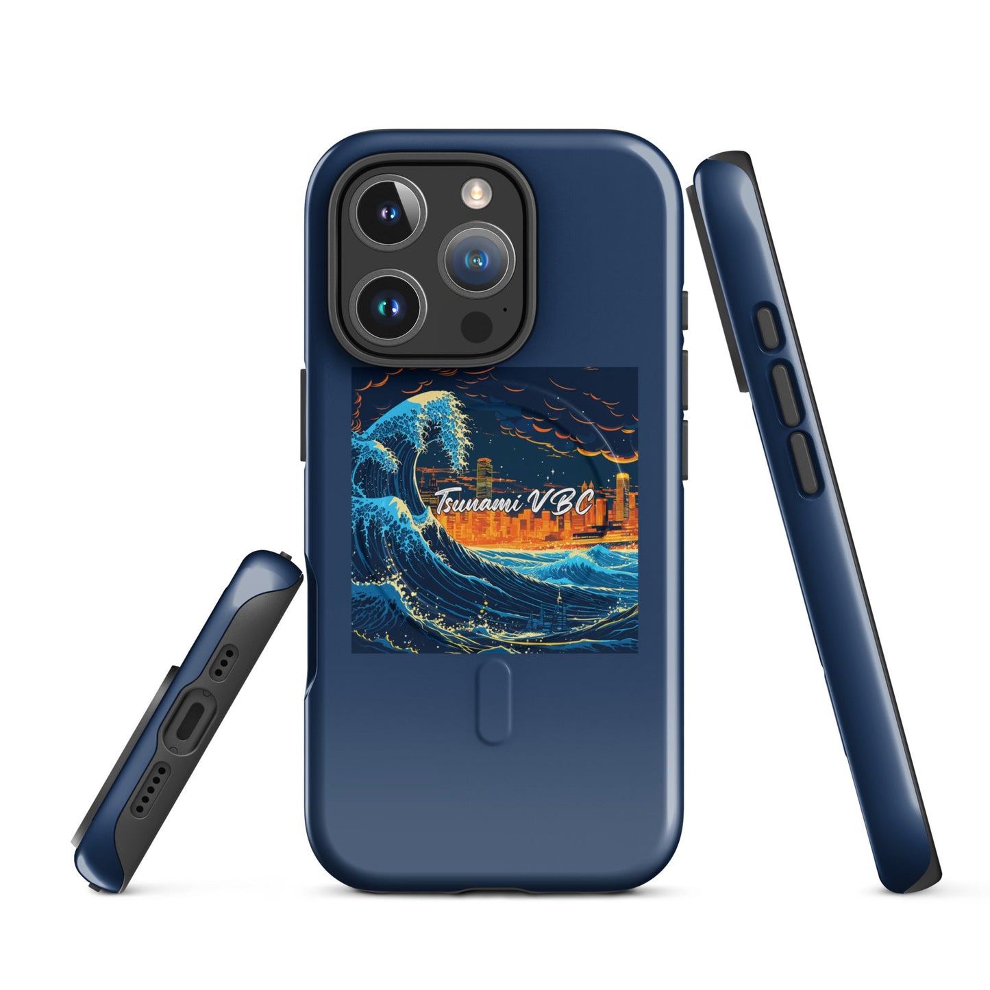 Magsafe Tough Case for iPhone | Tsunami Volleyball Club | Glow Tide Athletics Logo