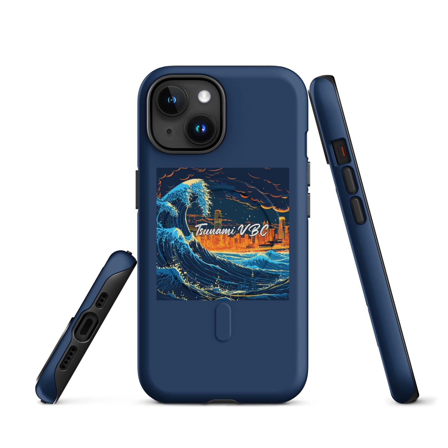Magsafe Tough Case for iPhone | Tsunami Volleyball Club | Glow Tide Athletics Logo