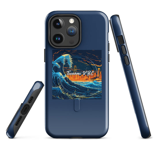 Magsafe Tough Case for iPhone | Tsunami Volleyball Club | Glow Tide Athletics Logo