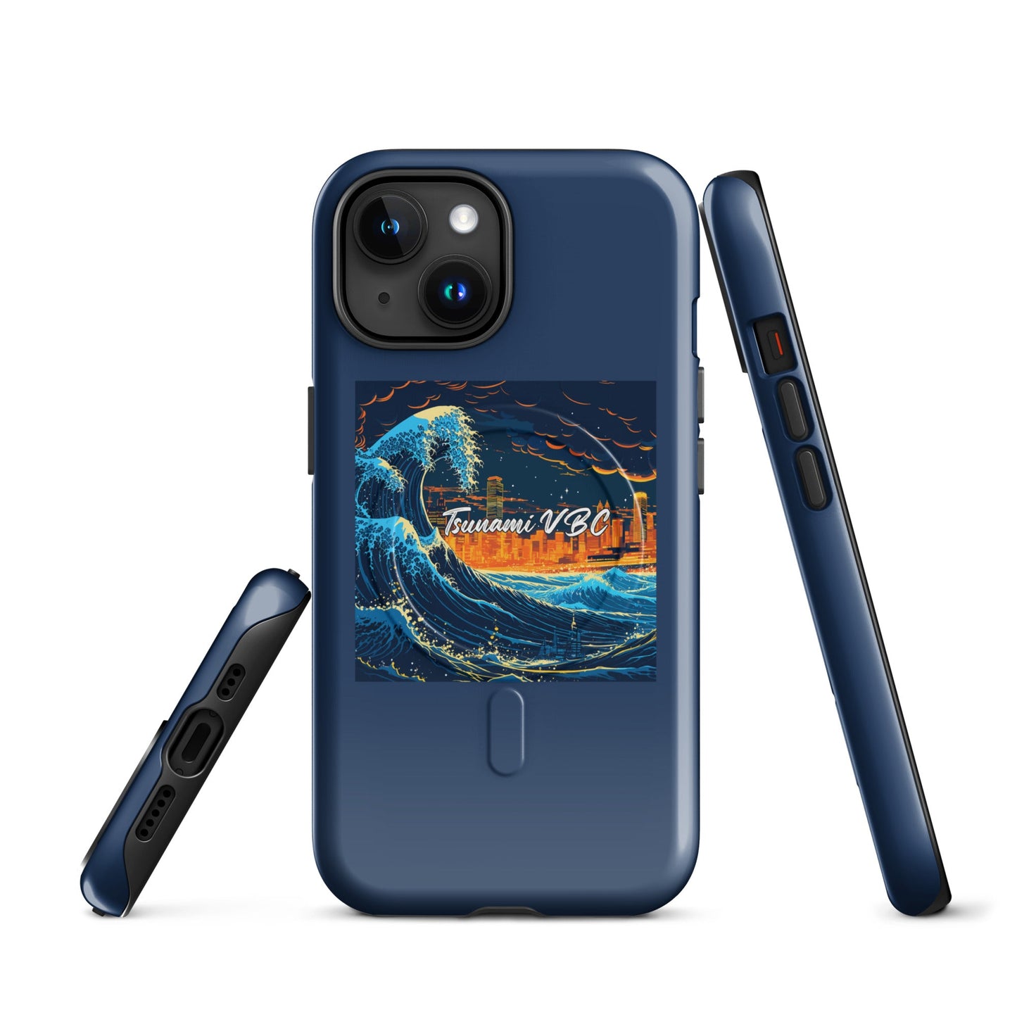 Magsafe Tough Case for iPhone | Tsunami Volleyball Club | Glow Tide Athletics Logo