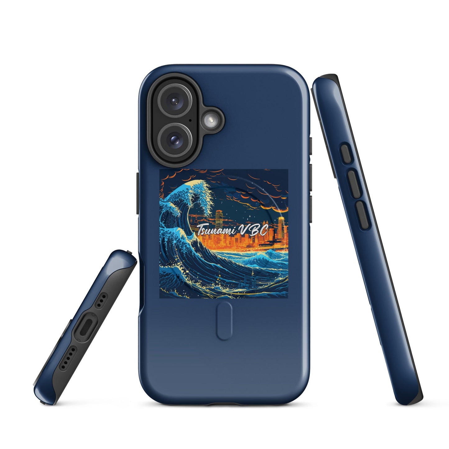 Magsafe Tough Case for iPhone | Tsunami Volleyball Club | Glow Tide Athletics Logo