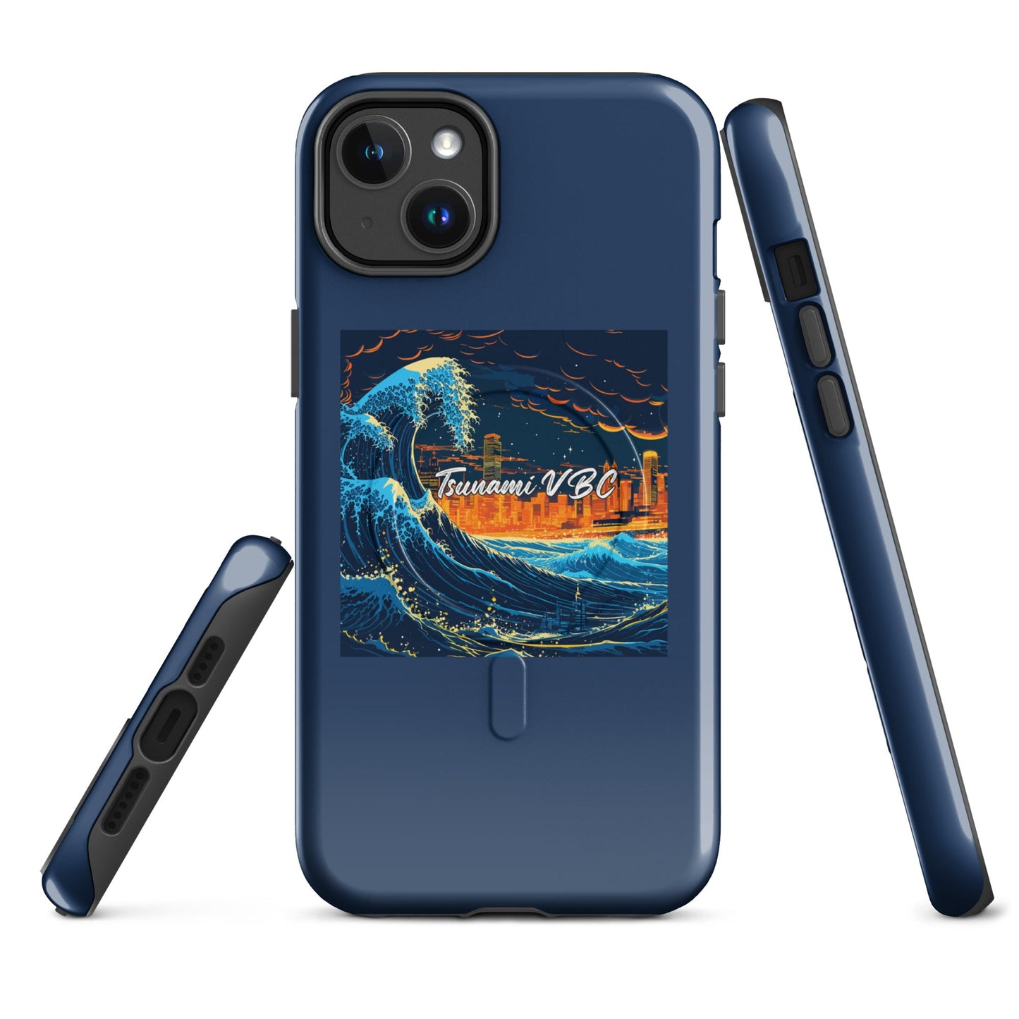 Magsafe Tough Case for iPhone | Tsunami Volleyball Club | Glow Tide Athletics Logo