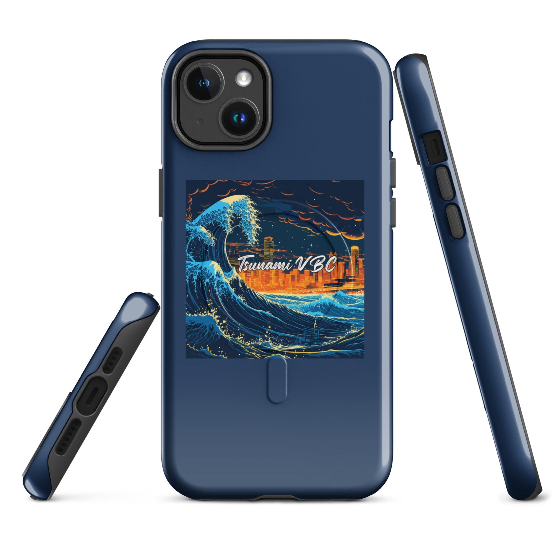 Magsafe Tough Case for iPhone | Tsunami Volleyball Club | Glow Tide Athletics Logo