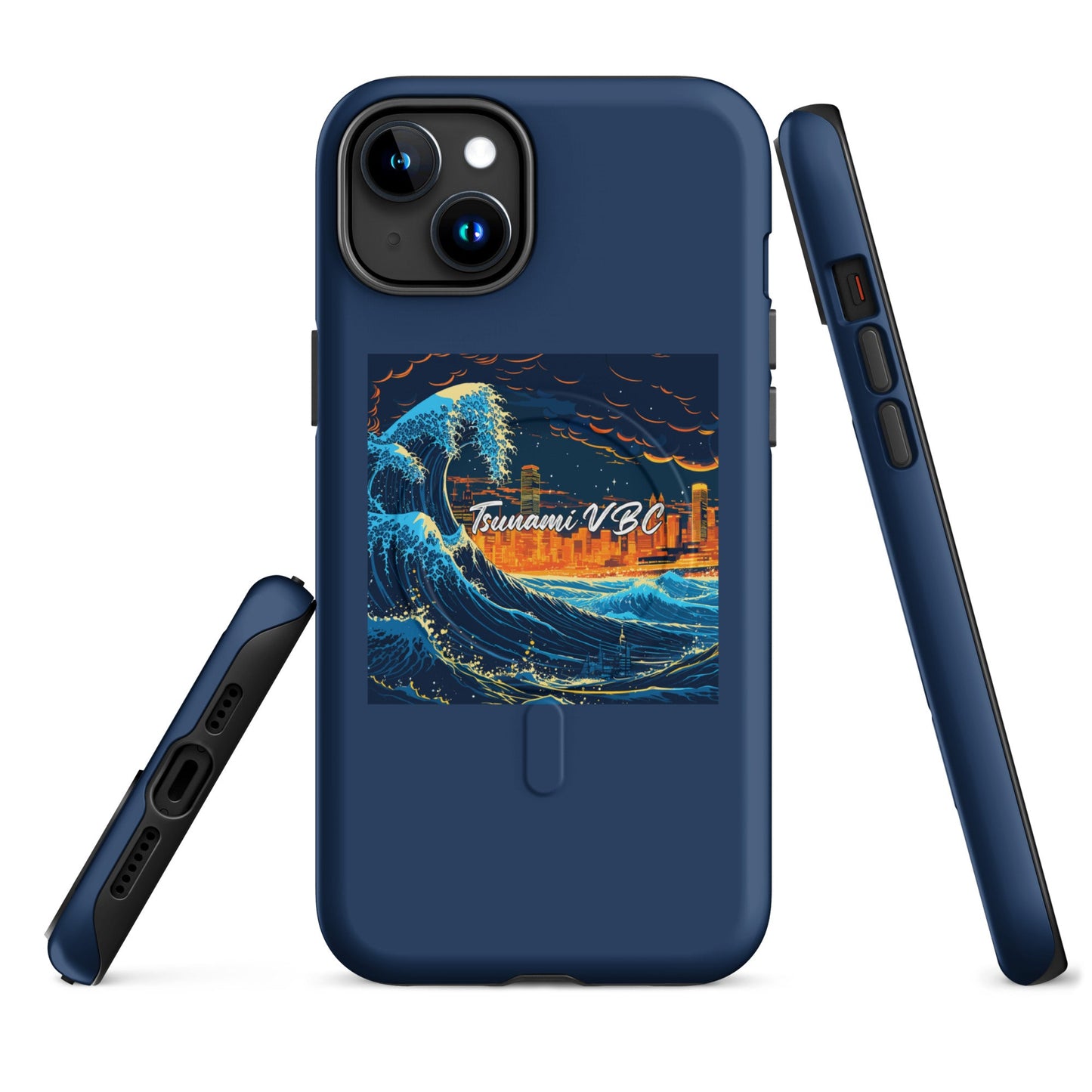Magsafe Tough Case for iPhone | Tsunami Volleyball Club | Glow Tide Athletics Logo