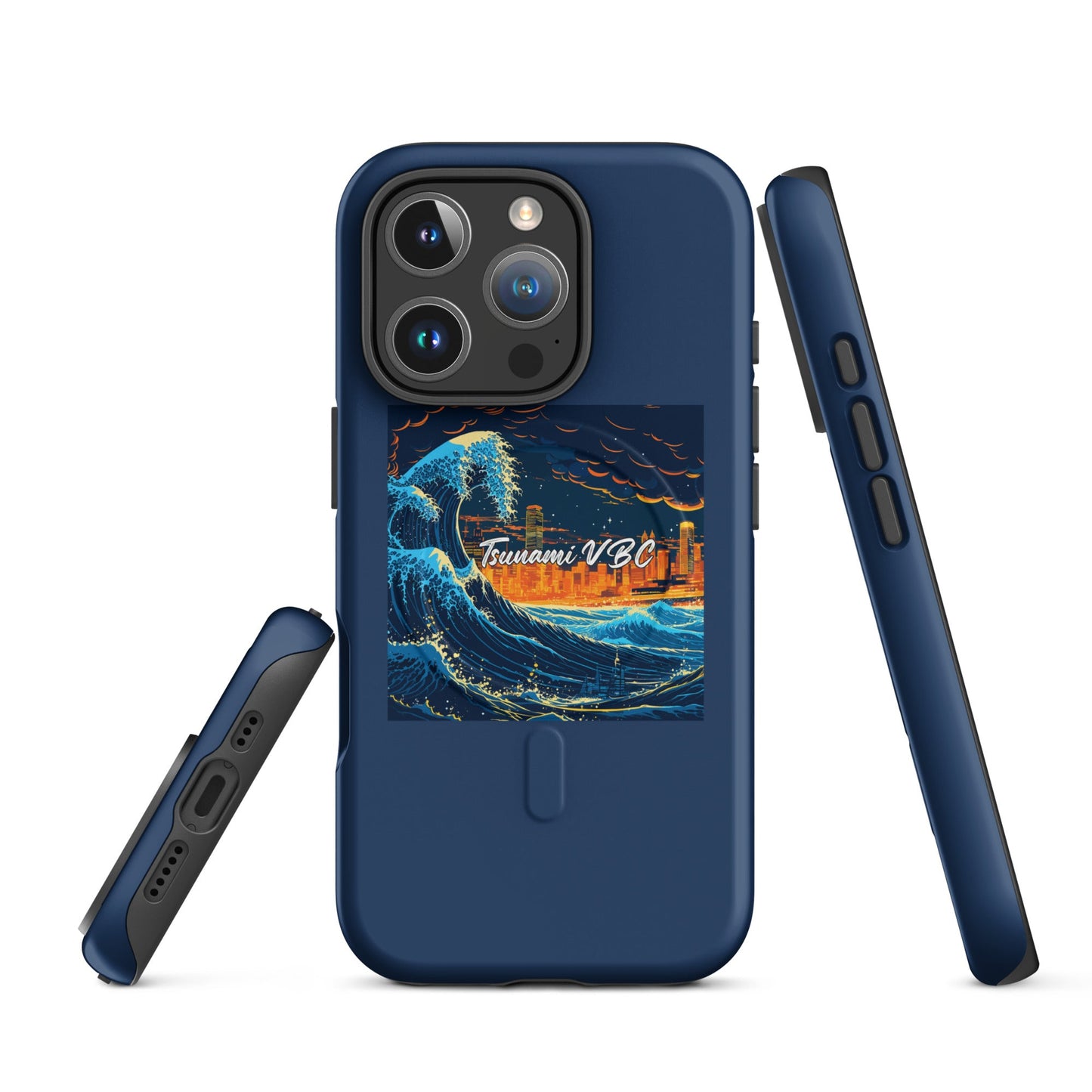 Magsafe Tough Case for iPhone | Tsunami Volleyball Club | Glow Tide Athletics Logo
