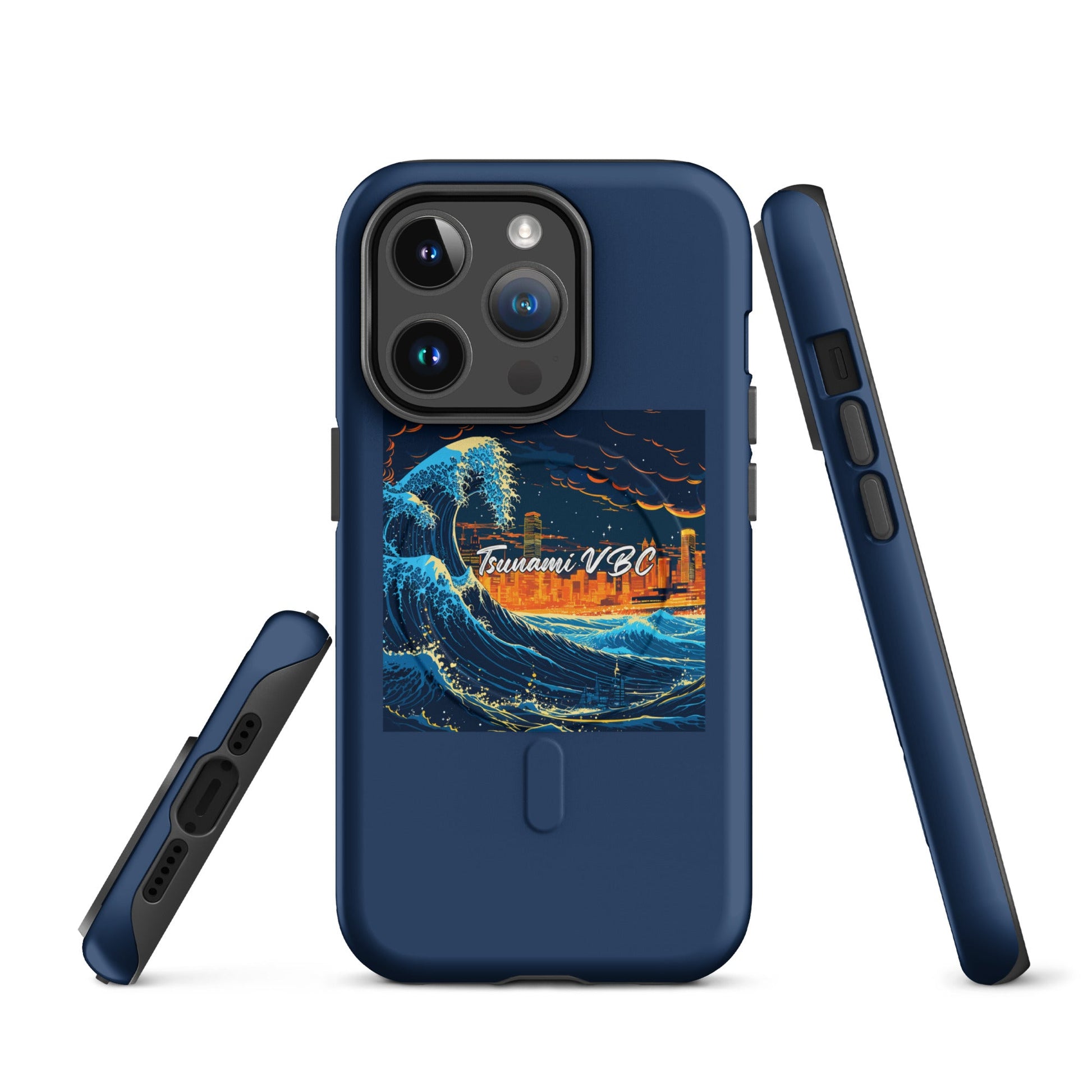 Magsafe Tough Case for iPhone | Tsunami Volleyball Club | Glow Tide Athletics Logo
