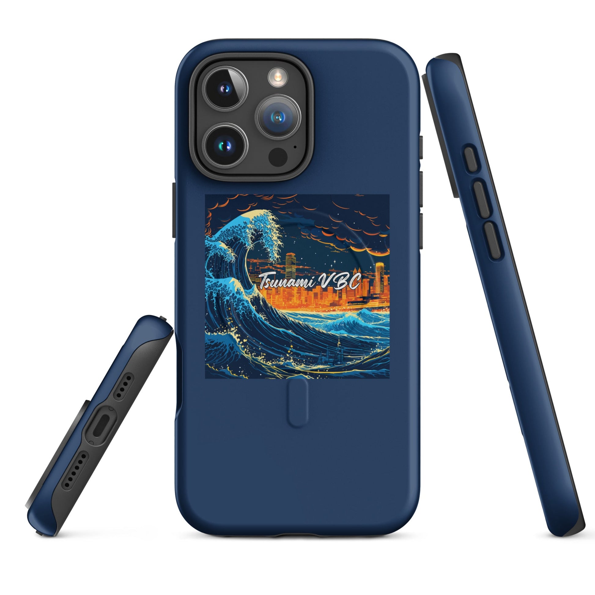 Magsafe Tough Case for iPhone | Tsunami Volleyball Club | Glow Tide Athletics Logo