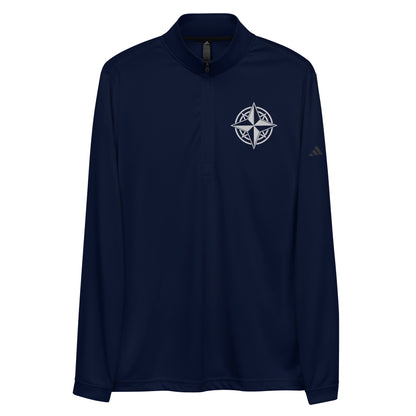 Signature | Embroidered adidas Quarter Zip Pullover | Boston-North Track Club | Emblem Logo