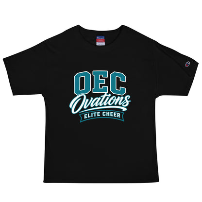 Signature | Champion T-Shirt | Ovations Elite Cheer | Emblem Logo