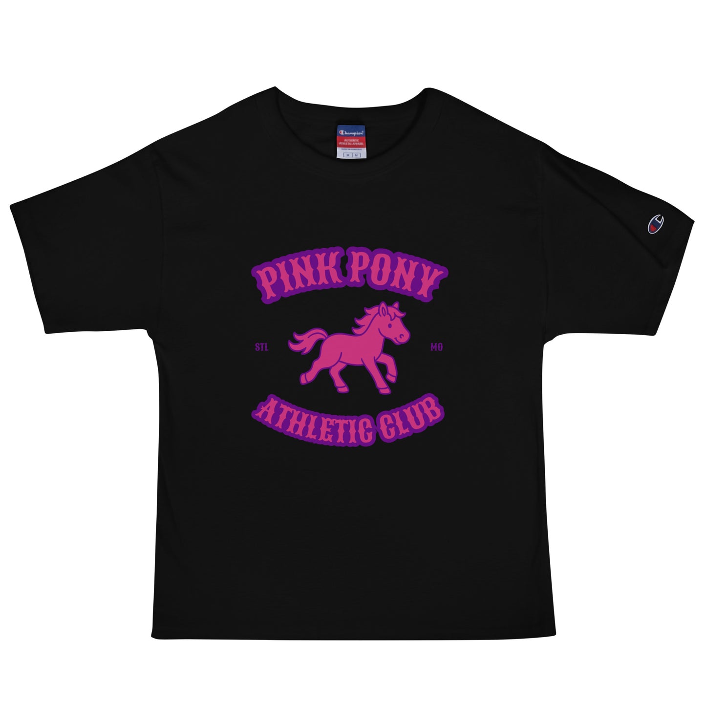 Signature | Champion T-Shirt | Pink Pony Athletic Club | Crest Logo