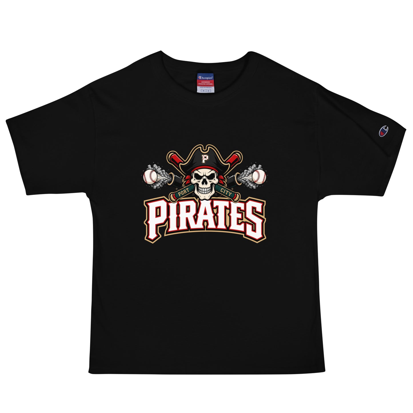 Signature | Champion T-Shirt | Port City Pirates | Cannonball Portside Logo