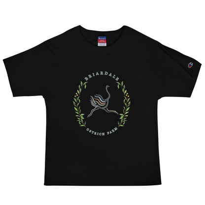 Signature | Champion T-Shirt | Briardale Ostrich Farm | Crest Logo