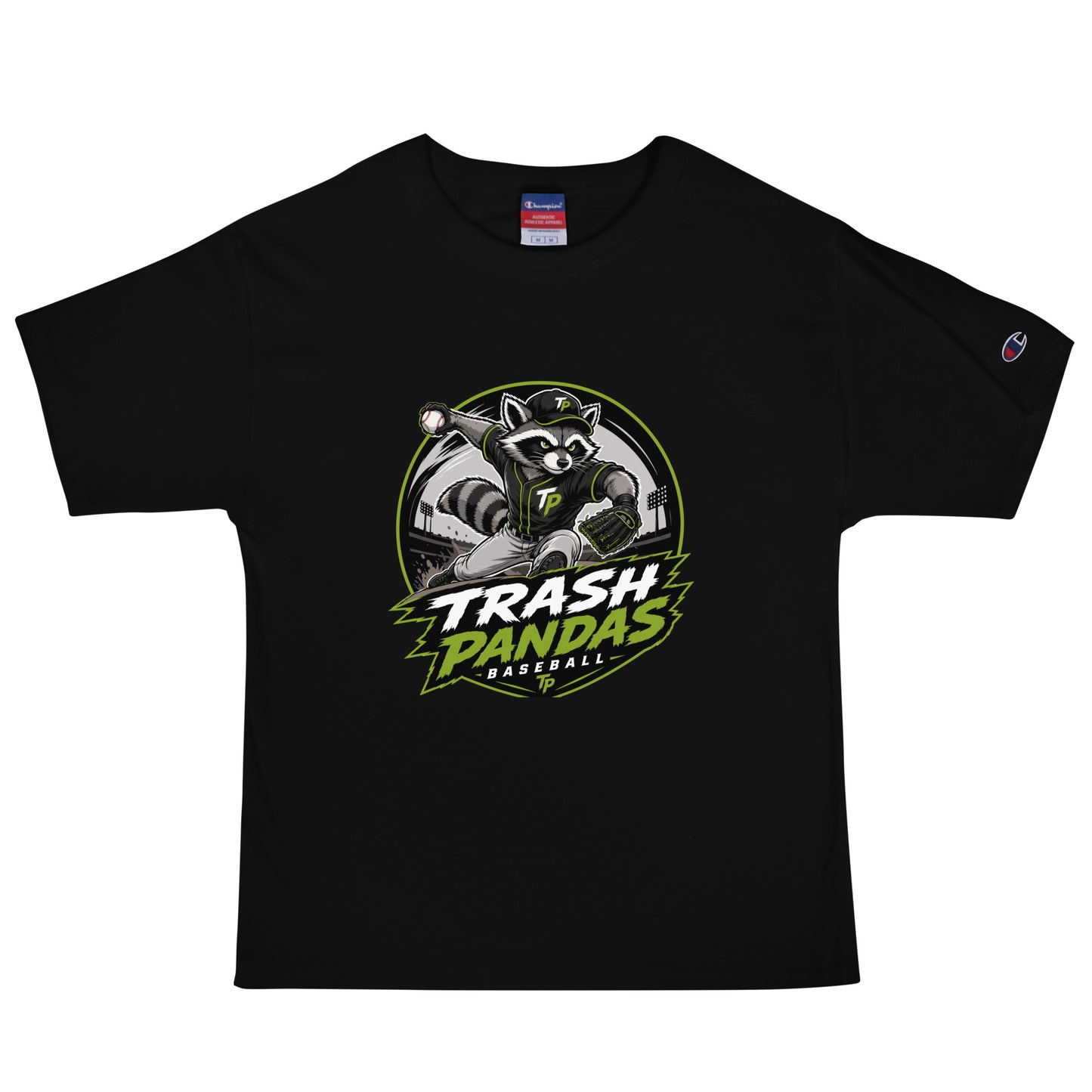 Signature | Champion T-Shirt | Trash Pandas Baseball Organization | Vanguard Logo