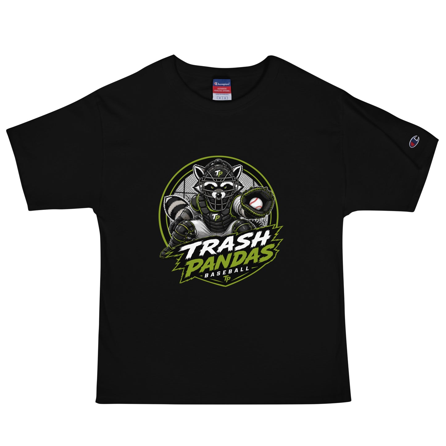 Signature | Champion T-Shirt | Trash Pandas Baseball Organization | Athletics Logo