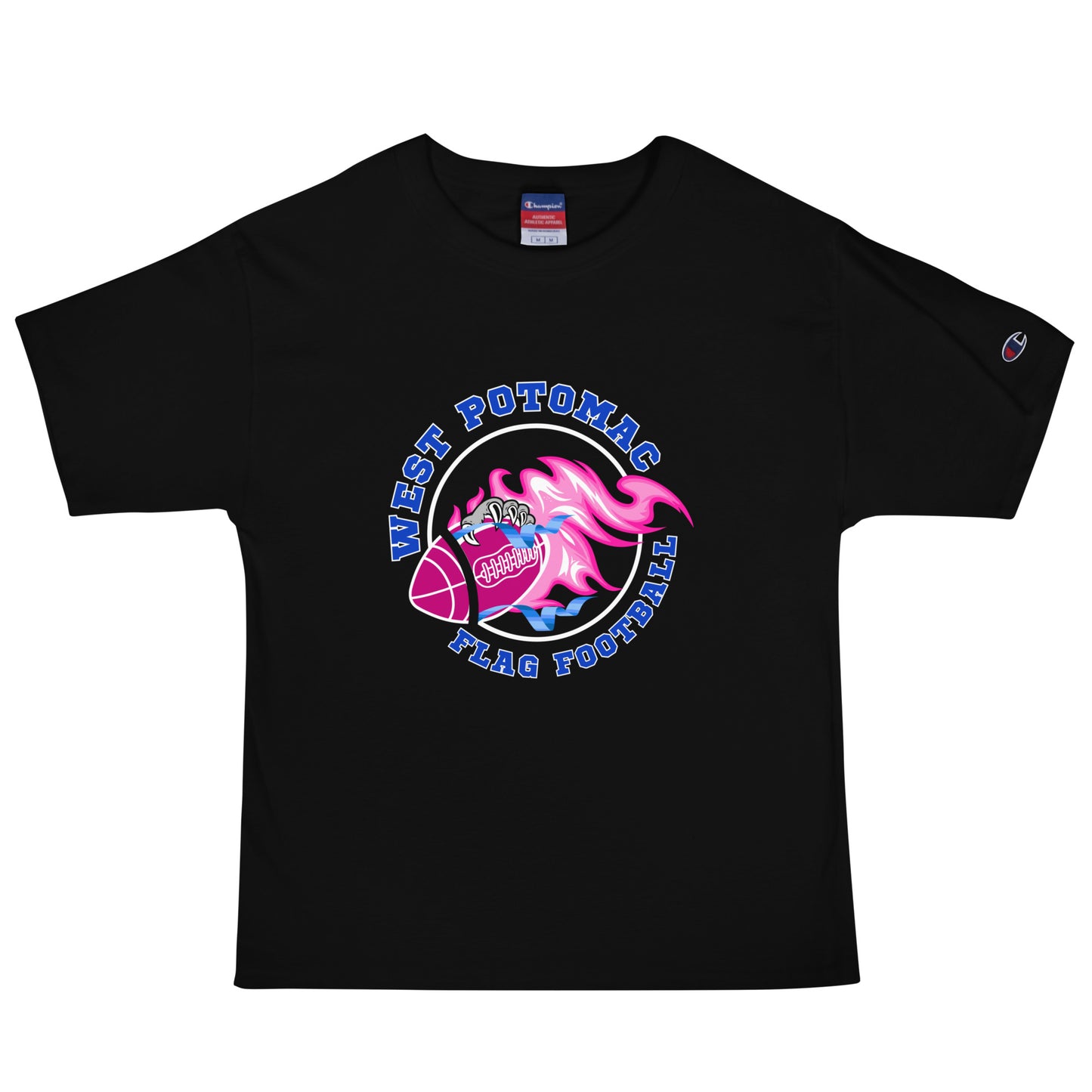 Signature | Champion T-Shirt | West Potomac Flag Football | Crest Logo