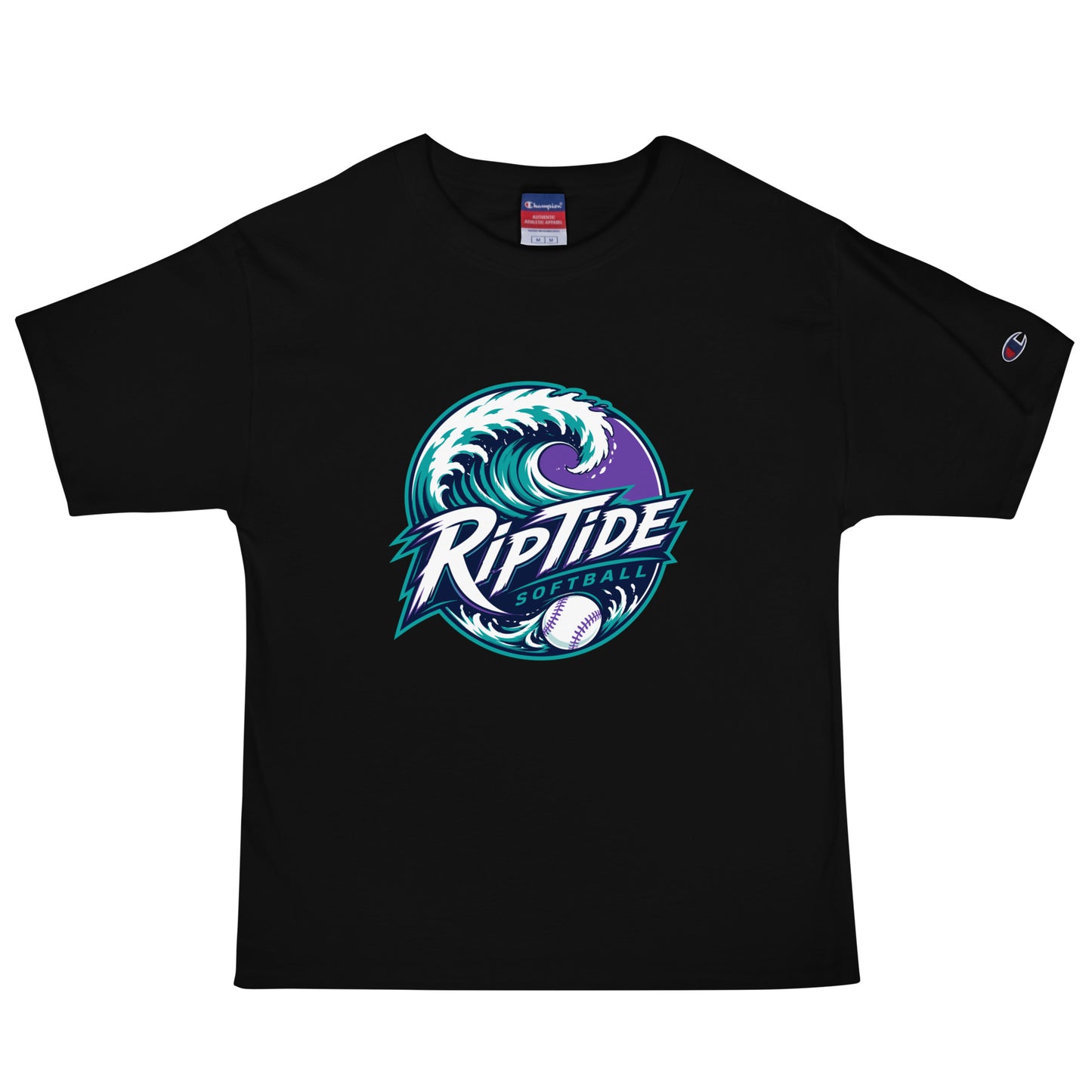Signature | Champion T-Shirt | RipTide Softball | Emblem Logo