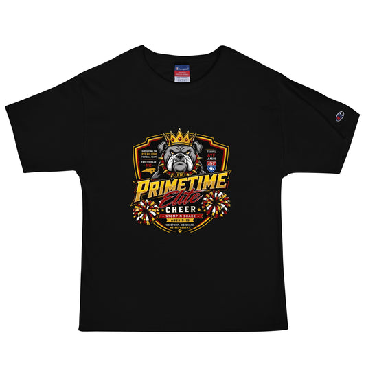 Signature | Champion T-Shirt | PTE Bulldog Cheer | Shield Logo