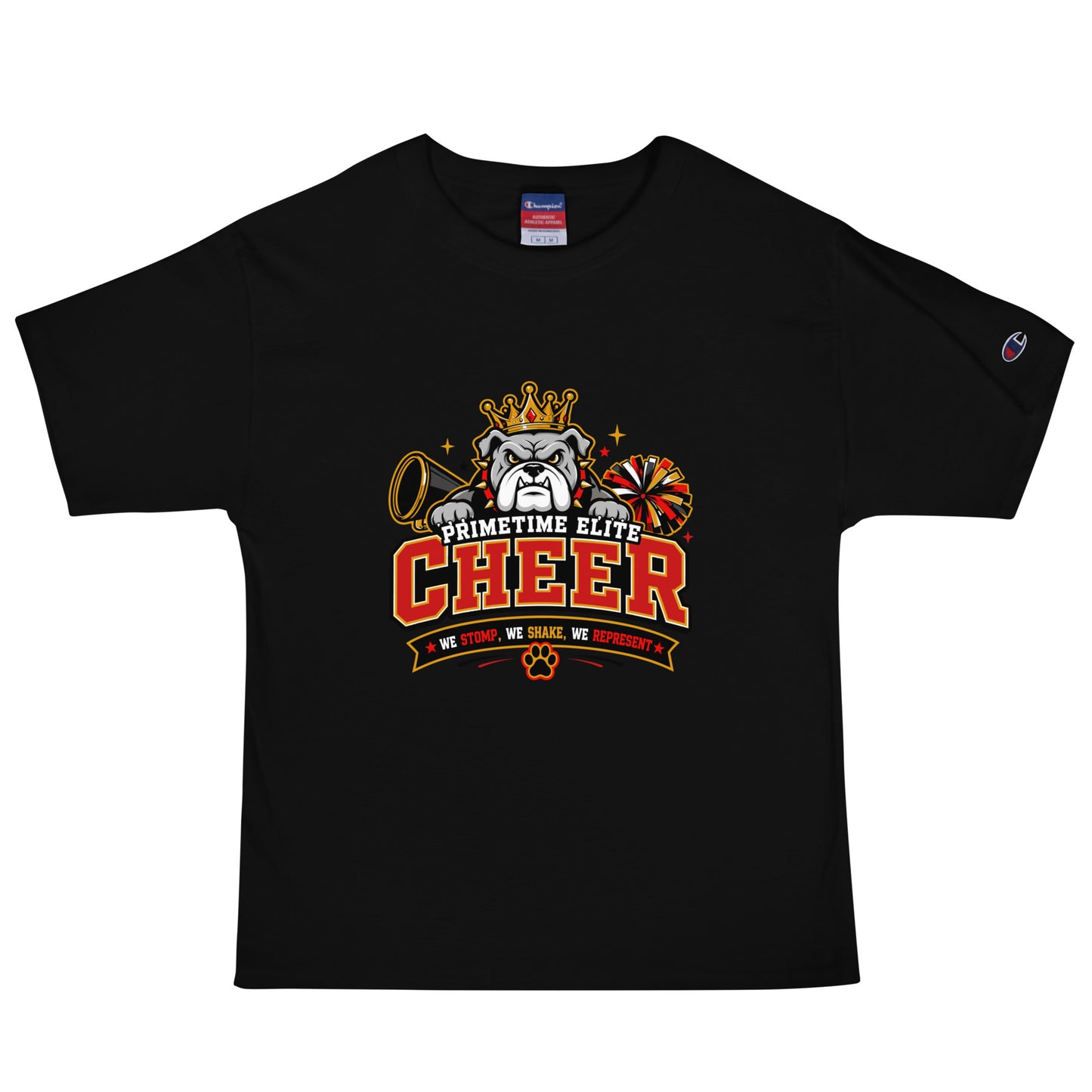 Signature | Champion T-Shirt | PTE Bulldog Cheer | Crest Logo