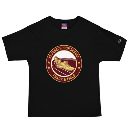 Signature | Champion T-Shirt | St. Joseph High School - Track & Field | Badge Logo