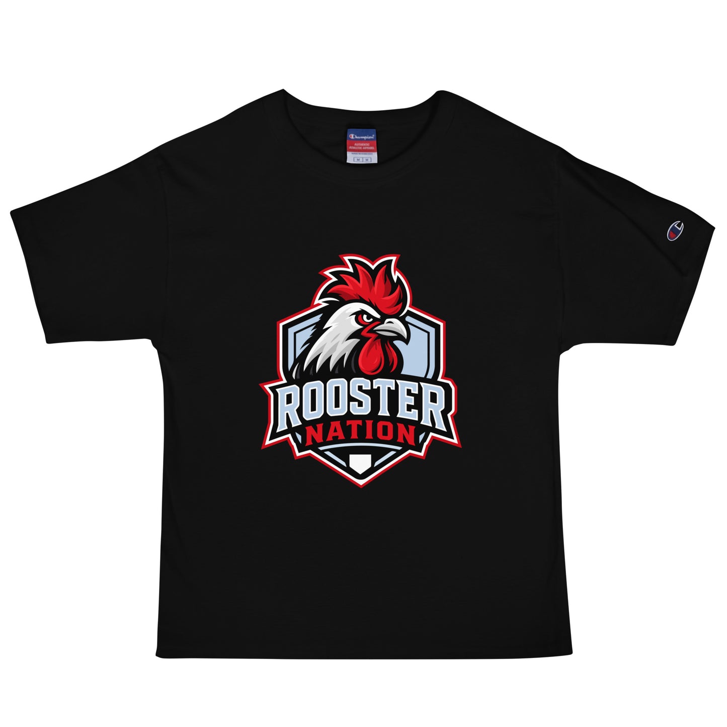 Signature | Champion T-Shirt | Rooster Nation | Shield Logo