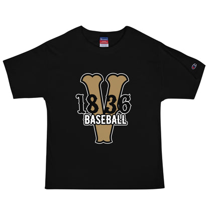 Signature | Champion T-Shirt | 1836 Volunteers Baseball | Crest Logo