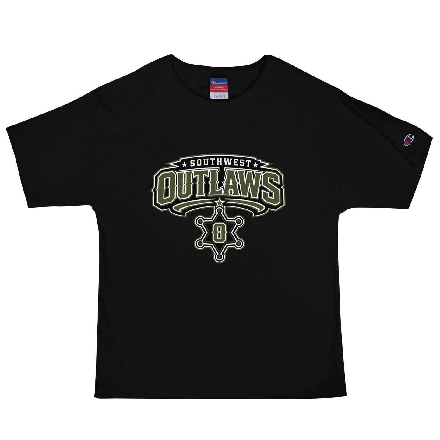 Signature | Champion T-Shirt | Southwest Outlaws | Frontier Athletics Logo