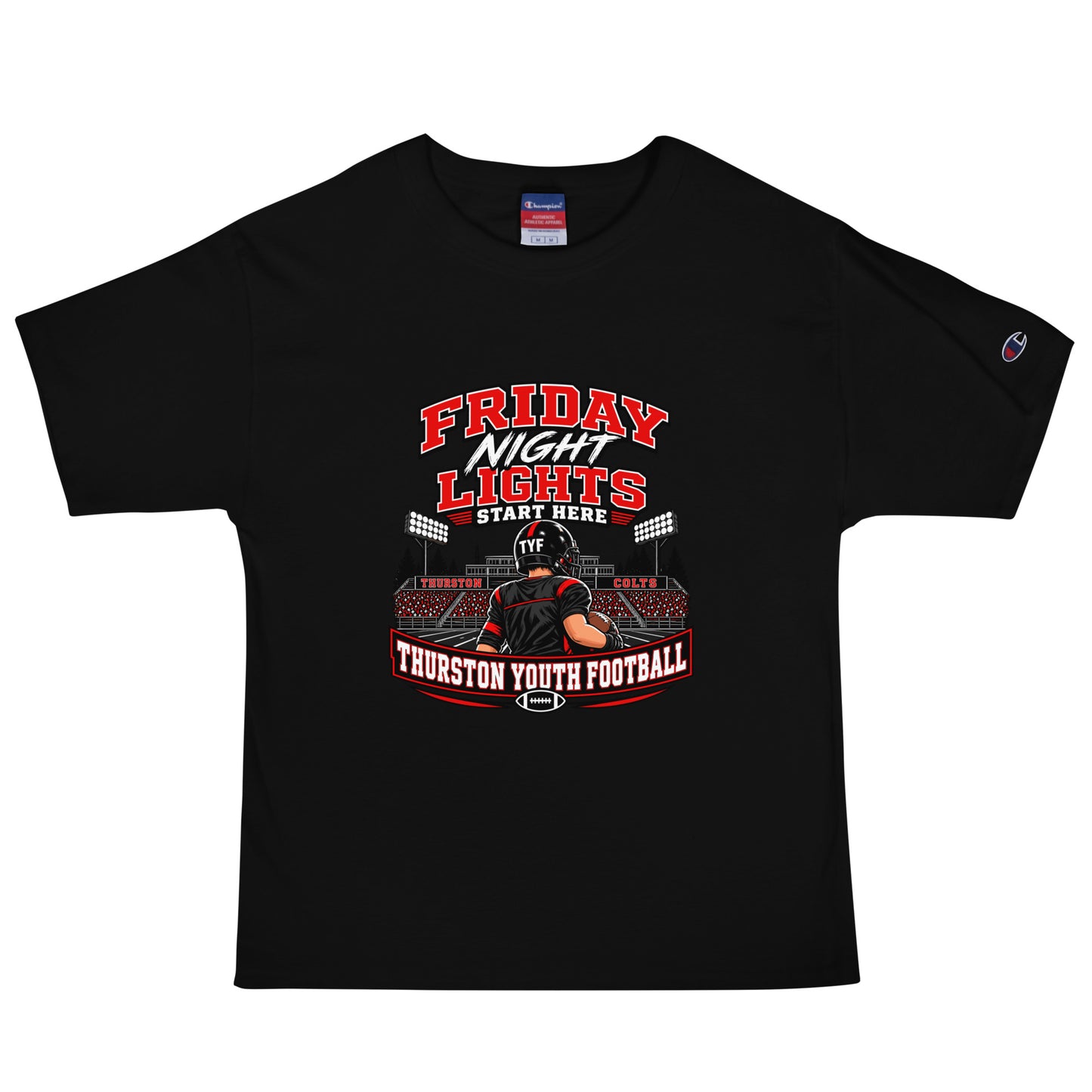 Signature | Champion T-Shirt | Thurston Youth Football | Vanguard Logo
