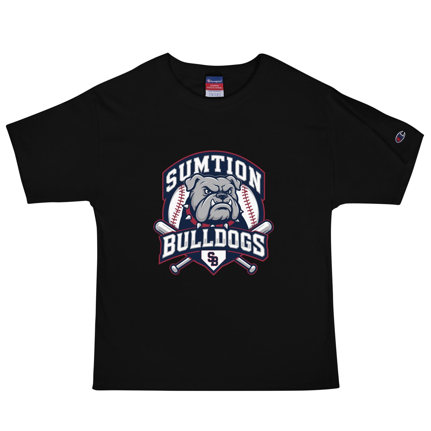 Signature | Champion T-Shirt | Sumtion bulldogs | Emblem Logo