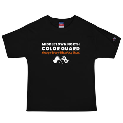 Signature | Champion T-Shirt | Orange Wave Marching Band | Modern Script Logo