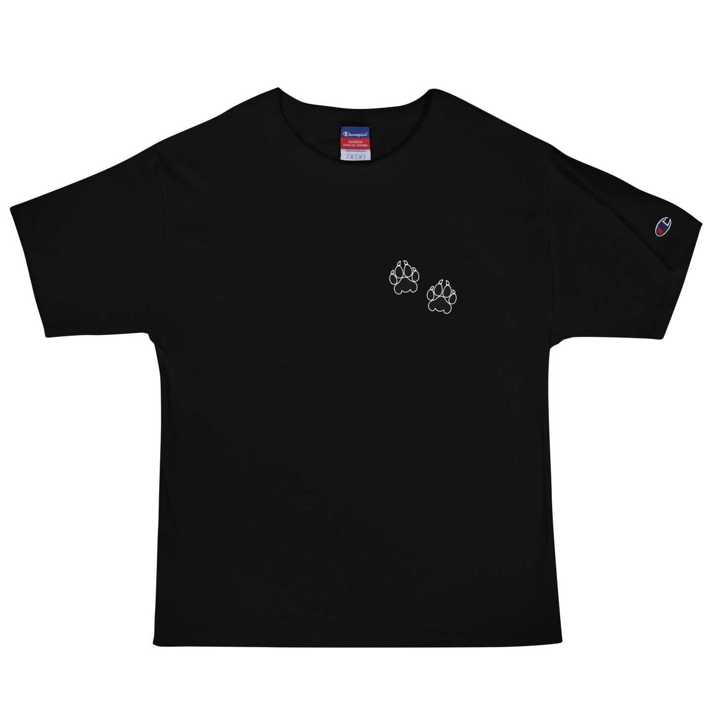 Signature | Champion T-Shirt | Orange Wave Marching Band | Paw Mark Logo