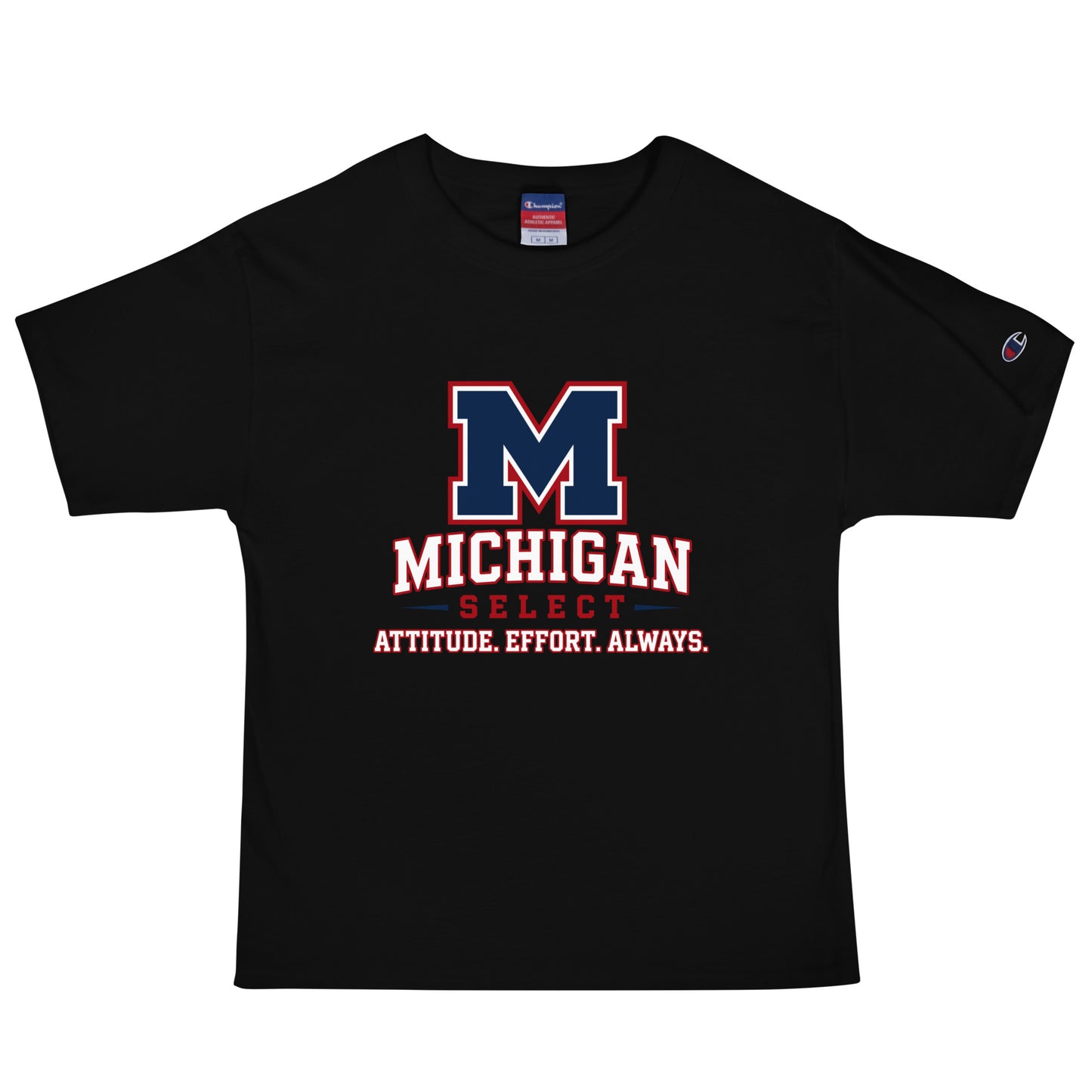 Signature | Champion T-Shirt | Michigan Select Baseball | Crest Logo