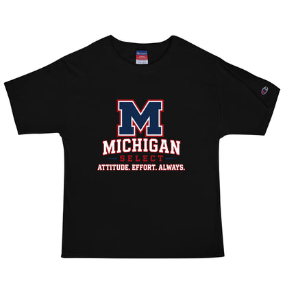 Signature | Champion T-Shirt | Michigan Select Baseball | Crest Logo