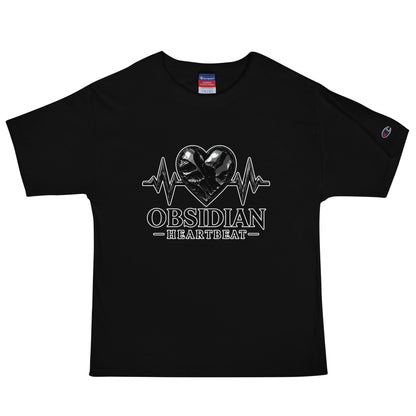 Signature | Champion T-Shirt | Obsidian Heartbeat | Pulse Athletics Logo
