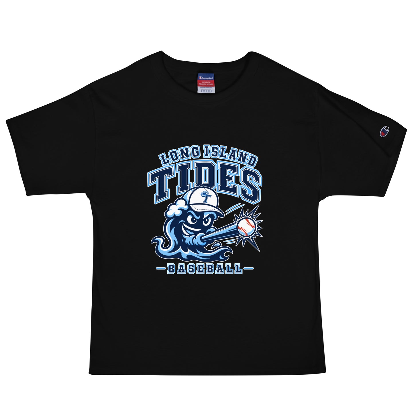 Signature | Champion T-Shirt | Long Island Tides Baseball | Valor Logo