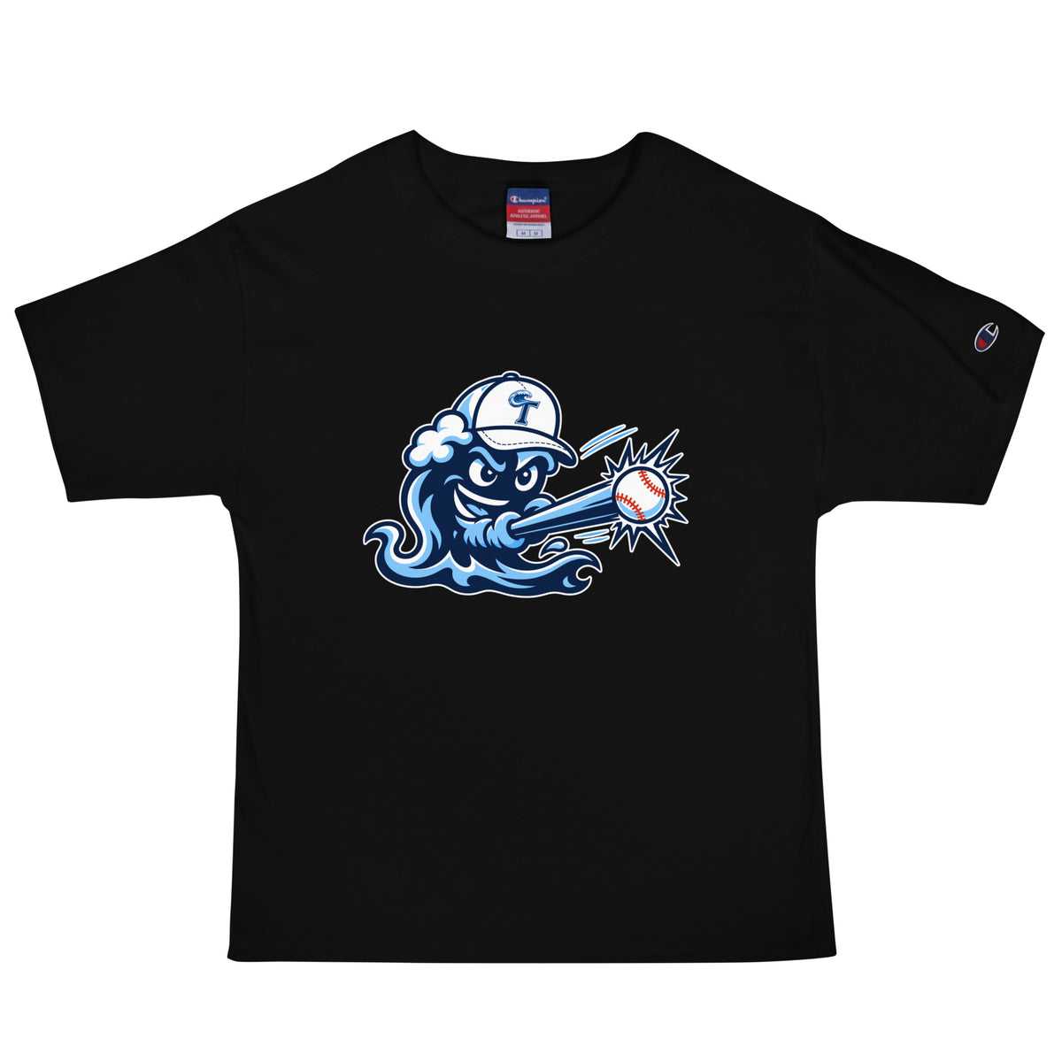 Signature | Champion T-Shirt | Long Island Tides Baseball | Mascot Logo