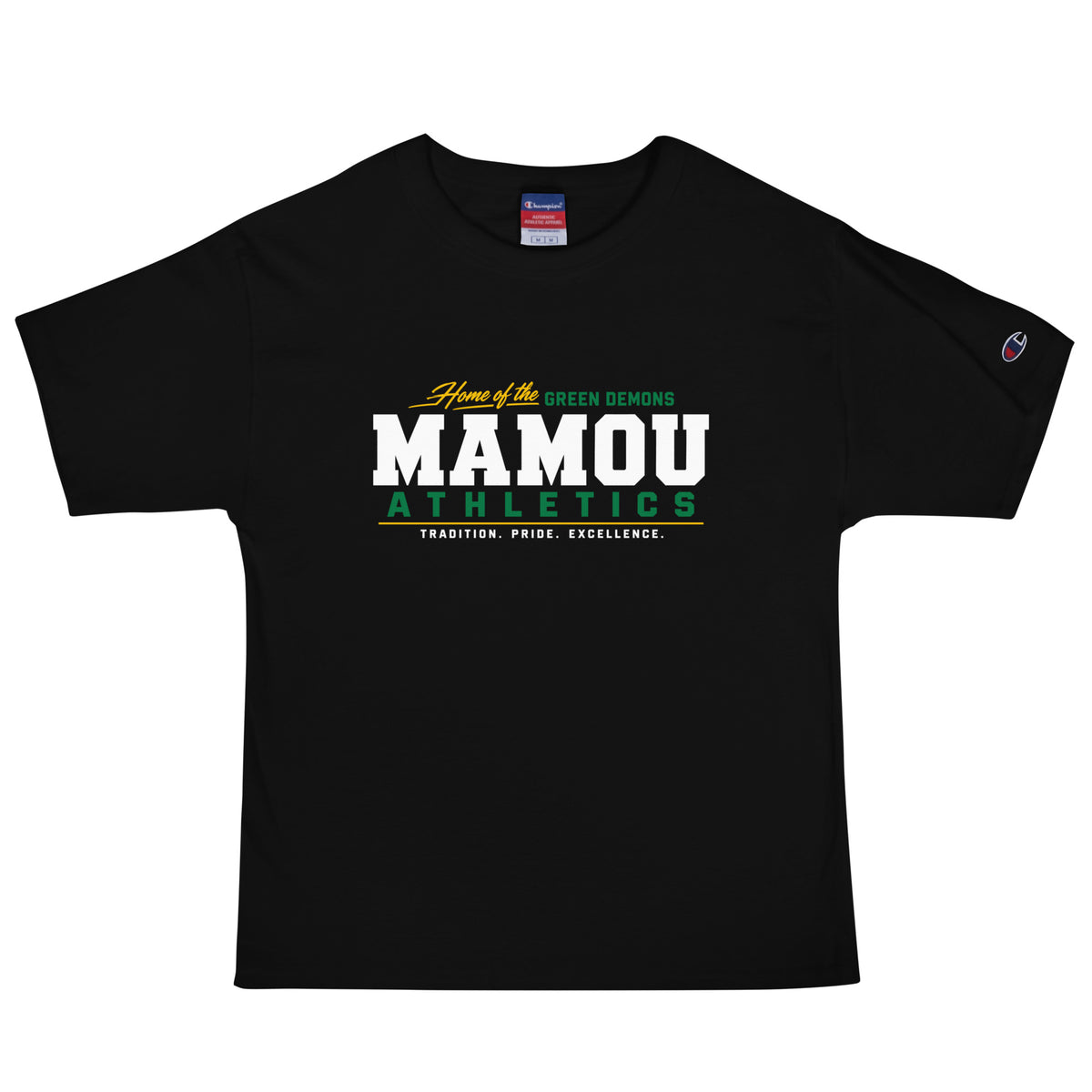 Signature | Champion T-Shirt | Mamou High School | Modern Script Logo