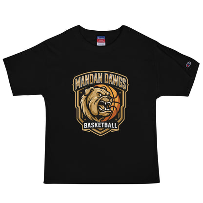 Signature | Champion T-Shirt | Mandan Dawgs Basketball | Shield Logo