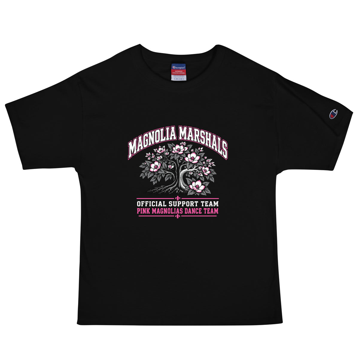Signature | Champion T-Shirt | Pink Magnolias Dance | Crest Logo