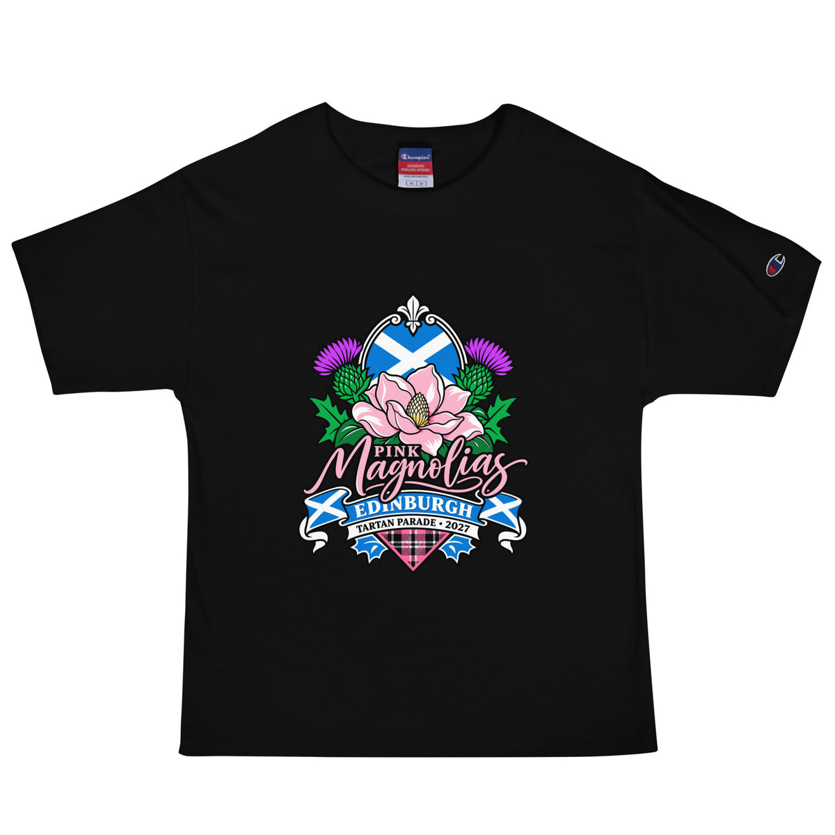 Signature | Champion T-Shirt | Pink Magnolias Dance | Valor Logo