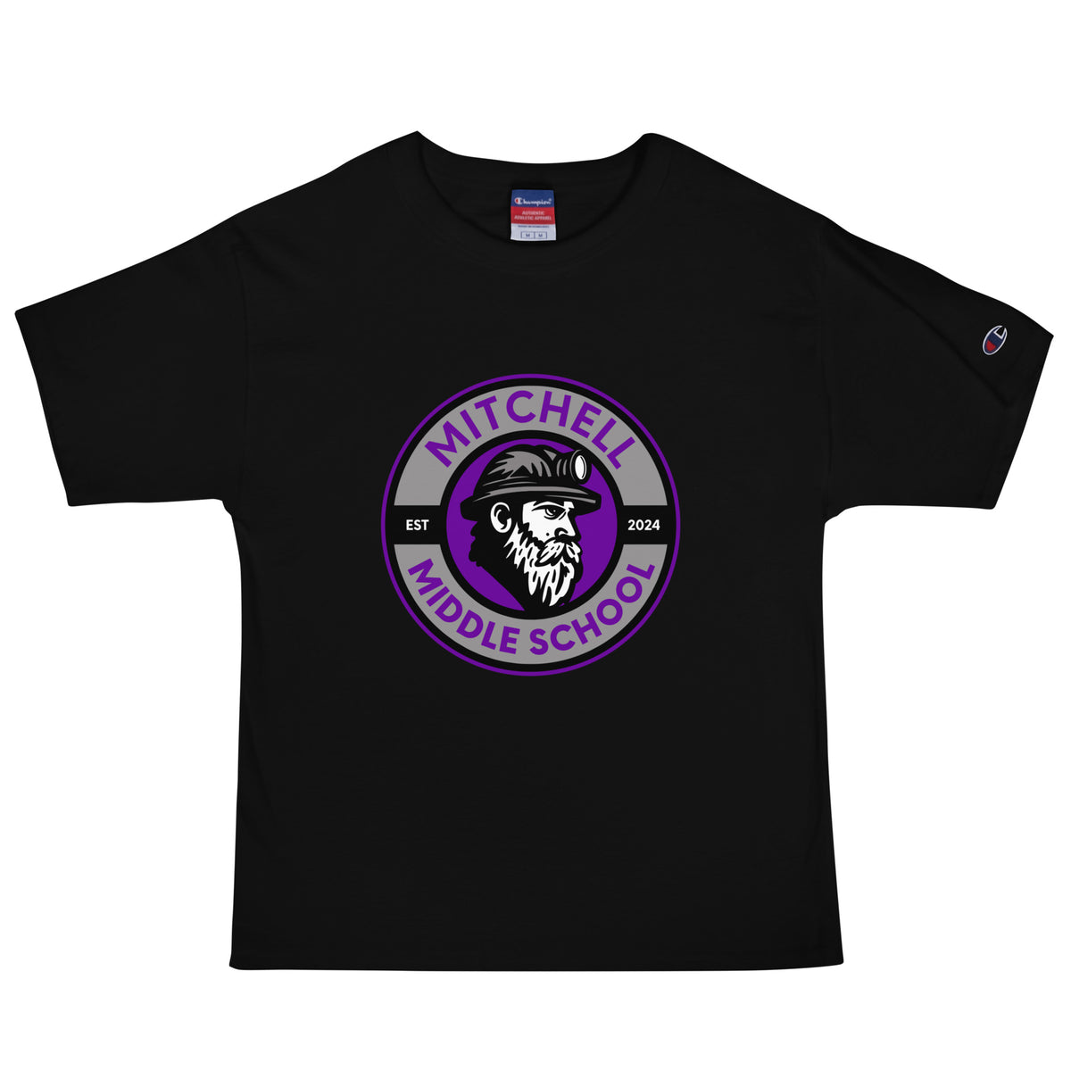 Signature | Champion T-Shirt | Mitchell Middle School Softball | Badge Logo