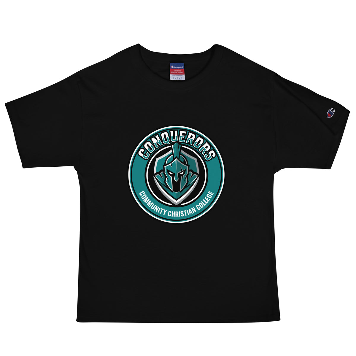Signature | Champion T-Shirt | Community Christian College | Badge Logo