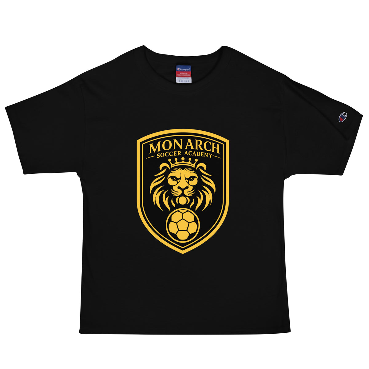 Signature | Champion T-Shirt | Monarch Soccer Academy | Shield Logo