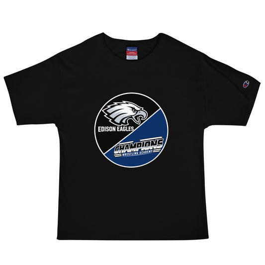 Signature | Champion T-Shirt | Edison Eagles/CWA Wrestling | Badge Logo