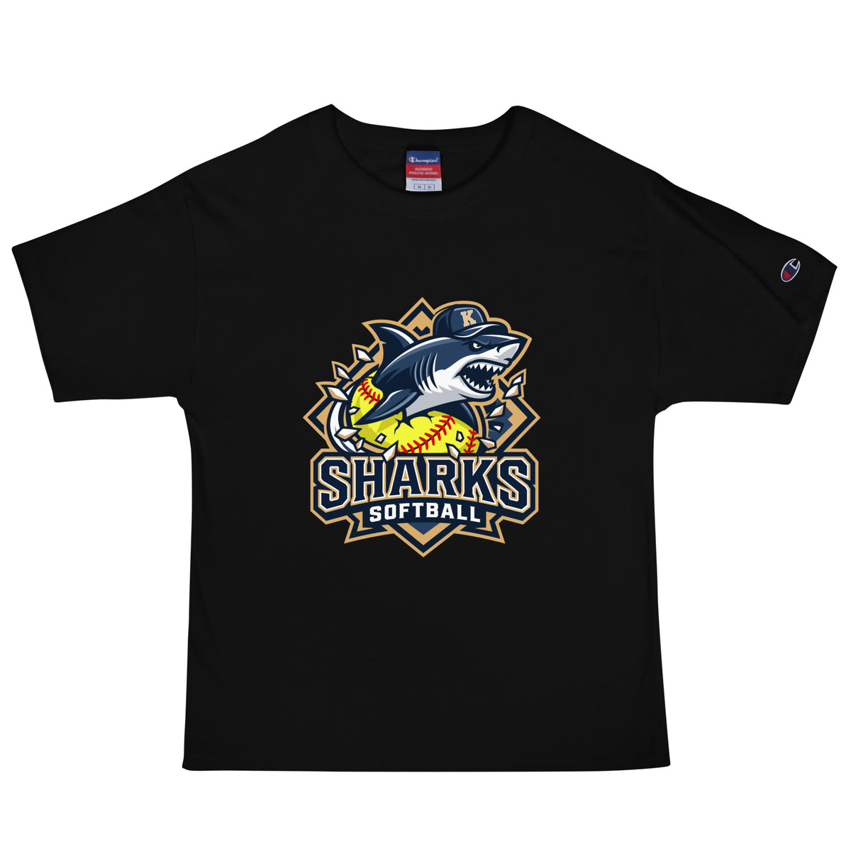 Signature | Champion T-Shirt | Sharks Diamond Sports | Crest Logo