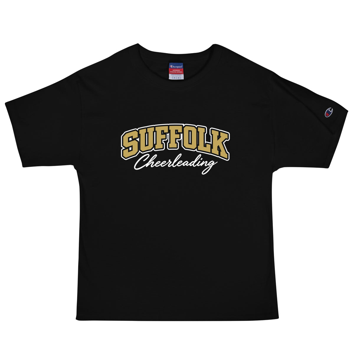 Signature | Champion T-Shirt | Suffolk University Cheerleading | Valor Logo